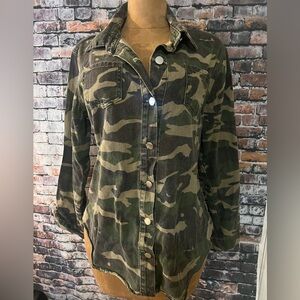 Camouflage Button-Up Jacket